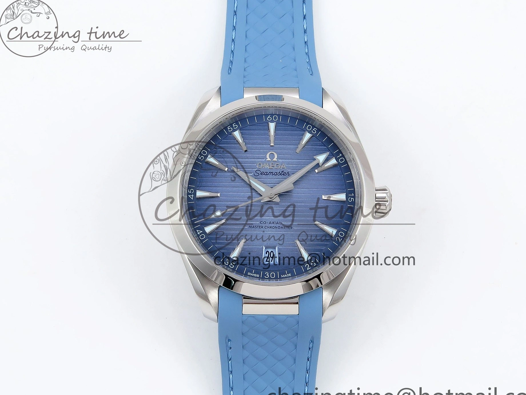 0218 GoAnywhere Aqua Terra 41mm VSF 1:1 Best Edition Summer Blue Dial on Blue Rubber Strap A8900 Super Clone 7719